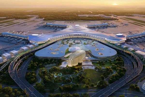 全球首個全碳纖維索輪幅式張弦結構在濟南機場正式啟用